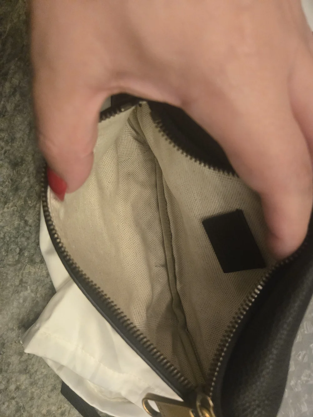 Gucci Black Leather Logo Belt Bag